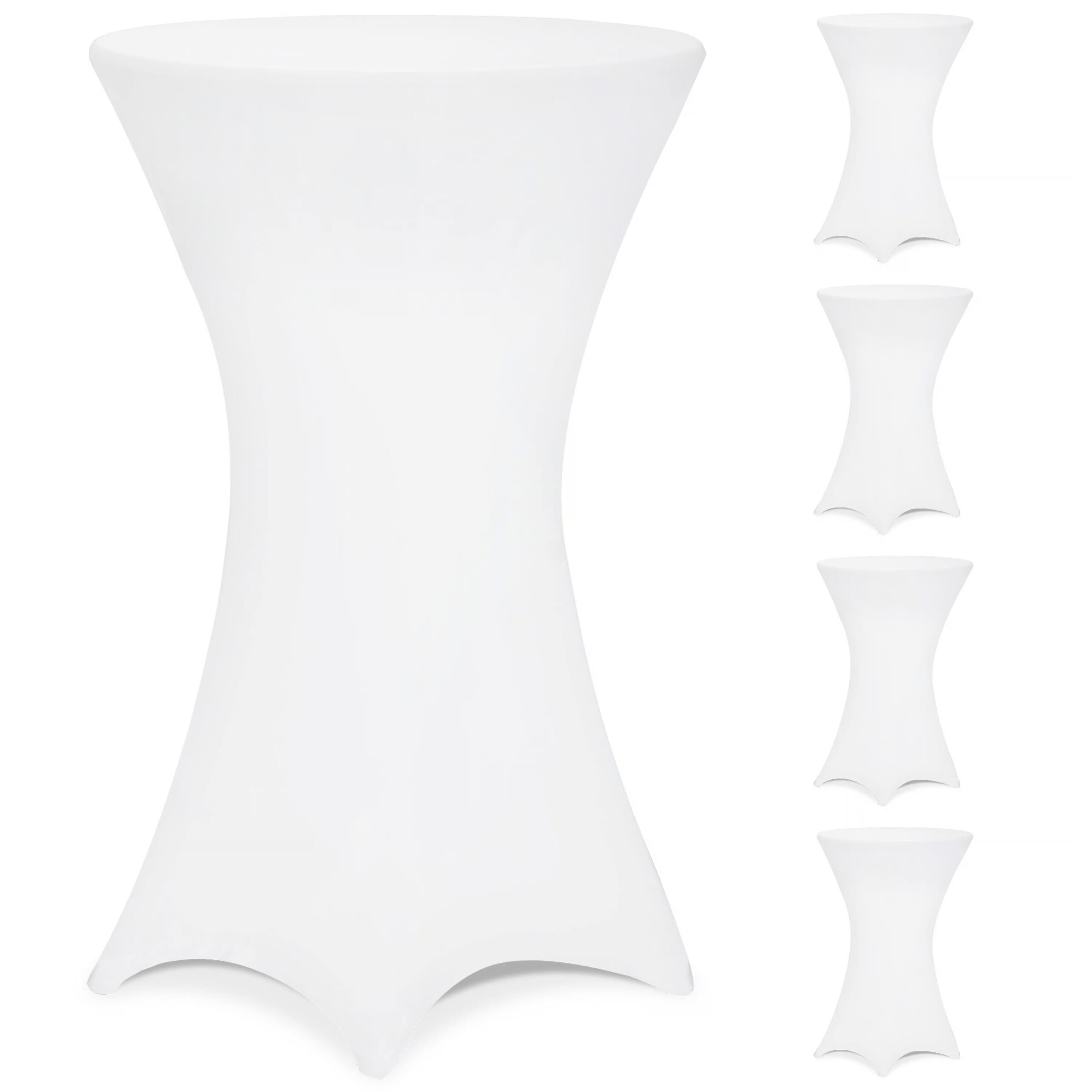 Stehtischhusse 5er-Set Weiß Ø70cm