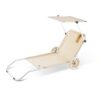 Gartenliege Kreta Beige Alu mit Rollen Gartenliege Kreta Beige Alu mit Rollen