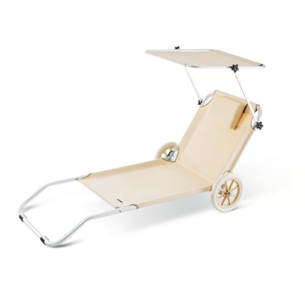 Gartenliege Kreta Beige Alu mit Rollen Gartenliege Kreta Beige Alu mit Rollen