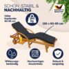 Gartenliege Tami Sun® Akazie inkl Auflage Anthrazit – Bild 2