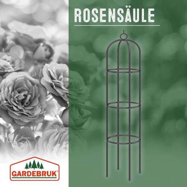 Rosensäule 2er-Set Schwarz 200x40cm – Bild 2