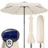 LED Solar Sonnenschirm Athen Creme Ø330cm UV-Schutz 80+ – Bild 2