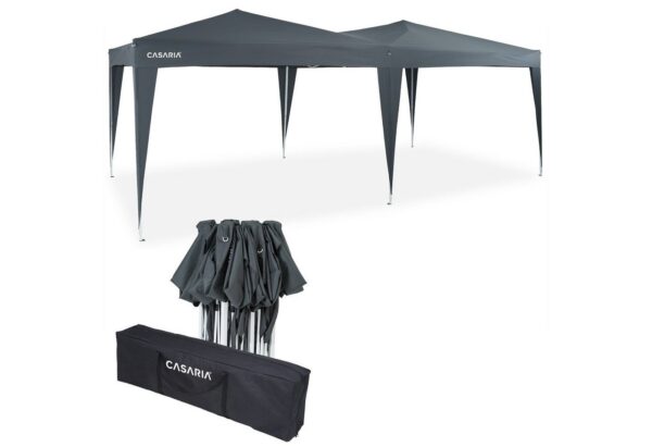 Faltpavillon Anthrazit 3x6m UV-Schutz 50+