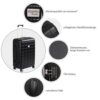 Hartschalenkoffer XL Rollen 360º Reisekoffer 105L Schwarz ABS – Bild 2