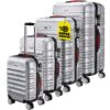 Hartschalenkoffer Set 4tlg Rollen 360º Silber ABS