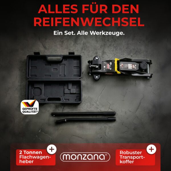 Wagenheber Schwarz 2t 85-330mm inkl Koffer – Bild 2