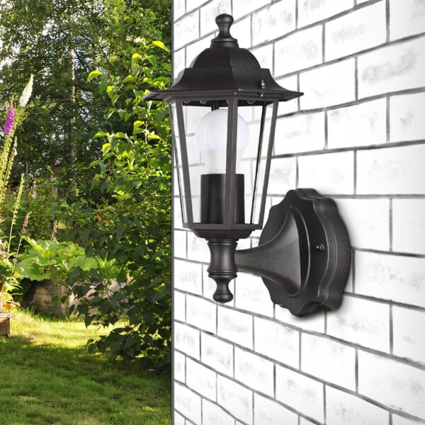 Wandleuchte Wetterfest IP44 Blendarmes Glas E27 für Garten Einfahrt – Bild 2