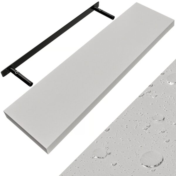 Wandregal Schweberegal 90cm Weiß + Halterung