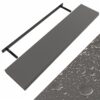 Wandregal Schweberegal 110cm Grau + Halterung