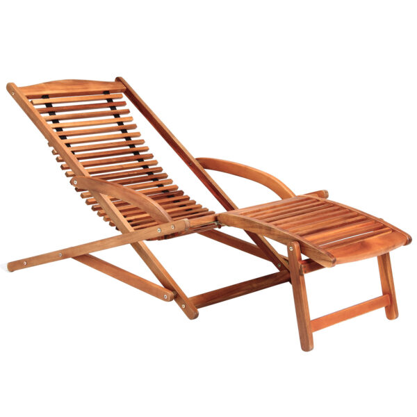 Gartenliege 2er-Set Akazienholz inkl Kopfkissen – Bild 2