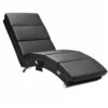 Relaxliege London Schwarz mit Massage- & Heizfunktion