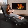 Relaxliege London Schwarz mit Massage- & Heizfunktion – Bild 2