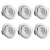 LED Einbauleuchte Krog 6er-Set Weiß