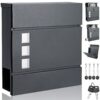 Designer Briefkasten mit Sichtfenster Anthrazit