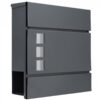 Designer Briefkasten mit Sichtfenster Anthrazit – Bild 2