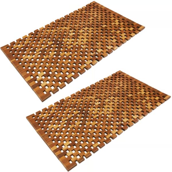 Badematte 2er-Set Akazie Mosaik FSC®-zertifiziert – Bild 2 Badematte 2er-Set Akazie Mosaik FSC®-zertifiziert – Bild 2
