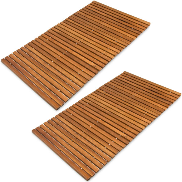 Badematte 2er-Set 76x50cm Akazie FSC®-zertifiziert – Bild 2 Badematte 2er-Set 76x50cm Akazie FSC®-zertifiziert – Bild 2
