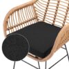 Polyrattan Garten-Sitzgruppe Bali 3-tlg Natur/Schwarz – Bild 3