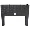 Hochbeet Polyrattanoptik Anthrazit 60x25x46cm Bewässerungssystem