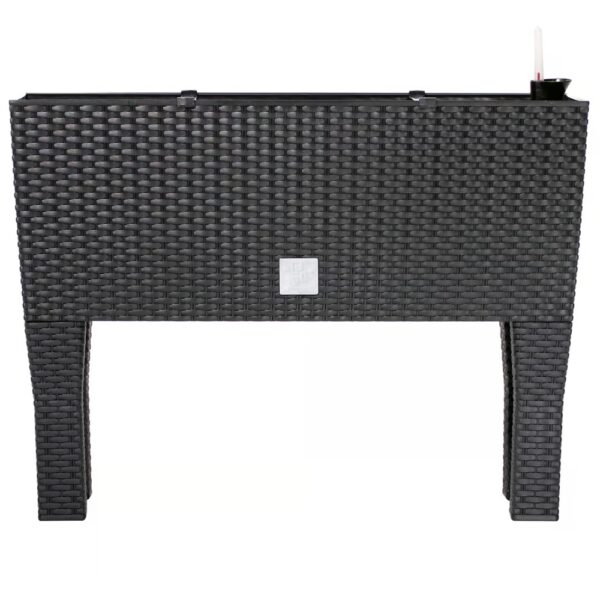 Hochbeet Polyrattanoptik Anthrazit 60x25x46cm Bewässerungssystem