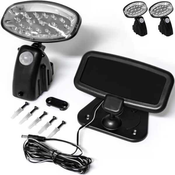 LED Solar-Wandlampe 2er-Set Bewegungsmelder