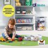 Aufbewahrungsbox 20x15x12cm 2L transparent stapelbar BPA-frei – Bild 2