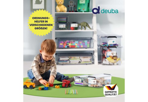 Aufbewahrungsbox 20x15x12cm 2L transparent stapelbar BPA-frei – Bild 2