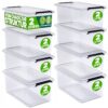 Aufbewahrungsbox 8er-Set 20x15x12cm 2L transparent stapelbar BPA-frei Aufbewahrungsbox 8er-Set 20x15x12cm 2L transparent stapelbar BPA-frei