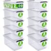 Aufbewahrungsbox 10er-Set 20x15x12cm 2L transparent stapelbar BPA-frei