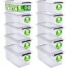 Aufbewahrungsbox 10er-Set 30x20x12cm 5L transparent stapelbar BPA-frei Aufbewahrungsbox 10er-Set 30x20x12cm 5L transparent stapelbar BPA-frei