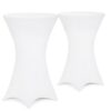 Stehtischhusse 2er-Set Weiß Ø60cm