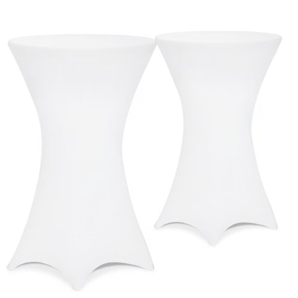 Stehtischhusse 2er-Set Weiß Ø60cm