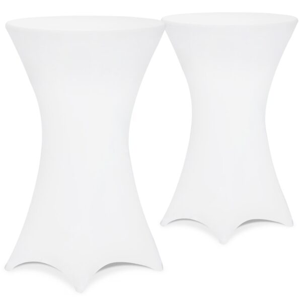 Stehtischhusse 2er-Set Weiß Ø70cm