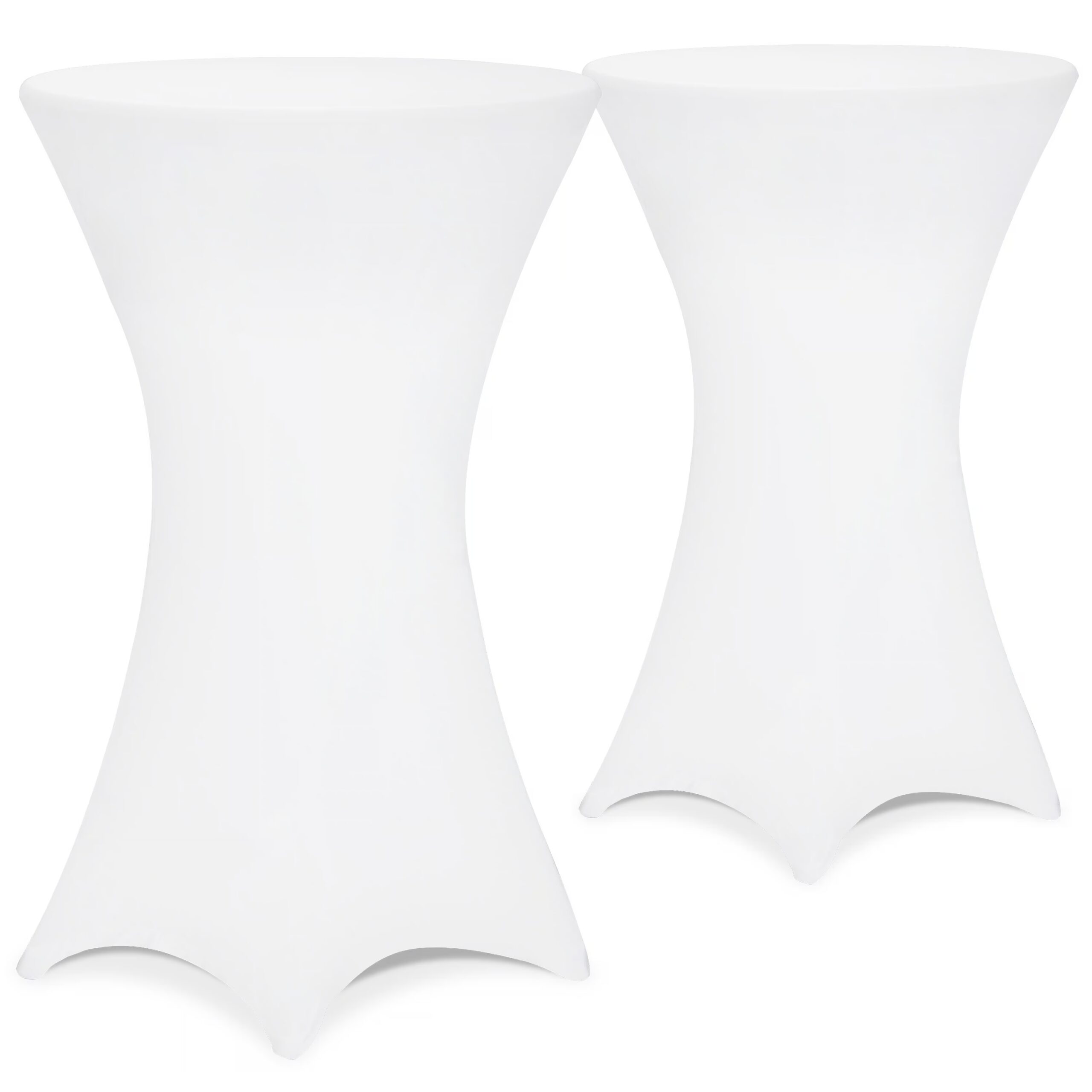 Stehtischhusse 2er-Set Weiß Ø70cm