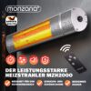 Heizstrahler MZH2000 Silber 2000W – Bild 2