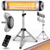 Heizstrahler MZH2500 Silber 2500W 90° verstellbar mit Ständer