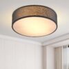 Deckenlampe Grau Stoff Ø38cm – Bild 2