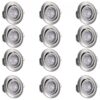 LED Einbauleuchte Krog 12er-Set Nickel