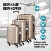 Hartschalenkoffer-Set Exopack 3-tlg Champagner ABS Zubehör – Bild 2