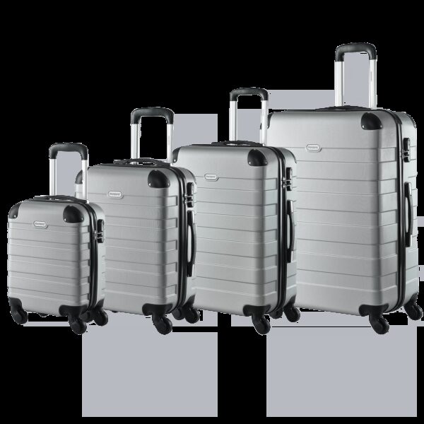 Hartschalenkofferset Essential 4-tlg Silber