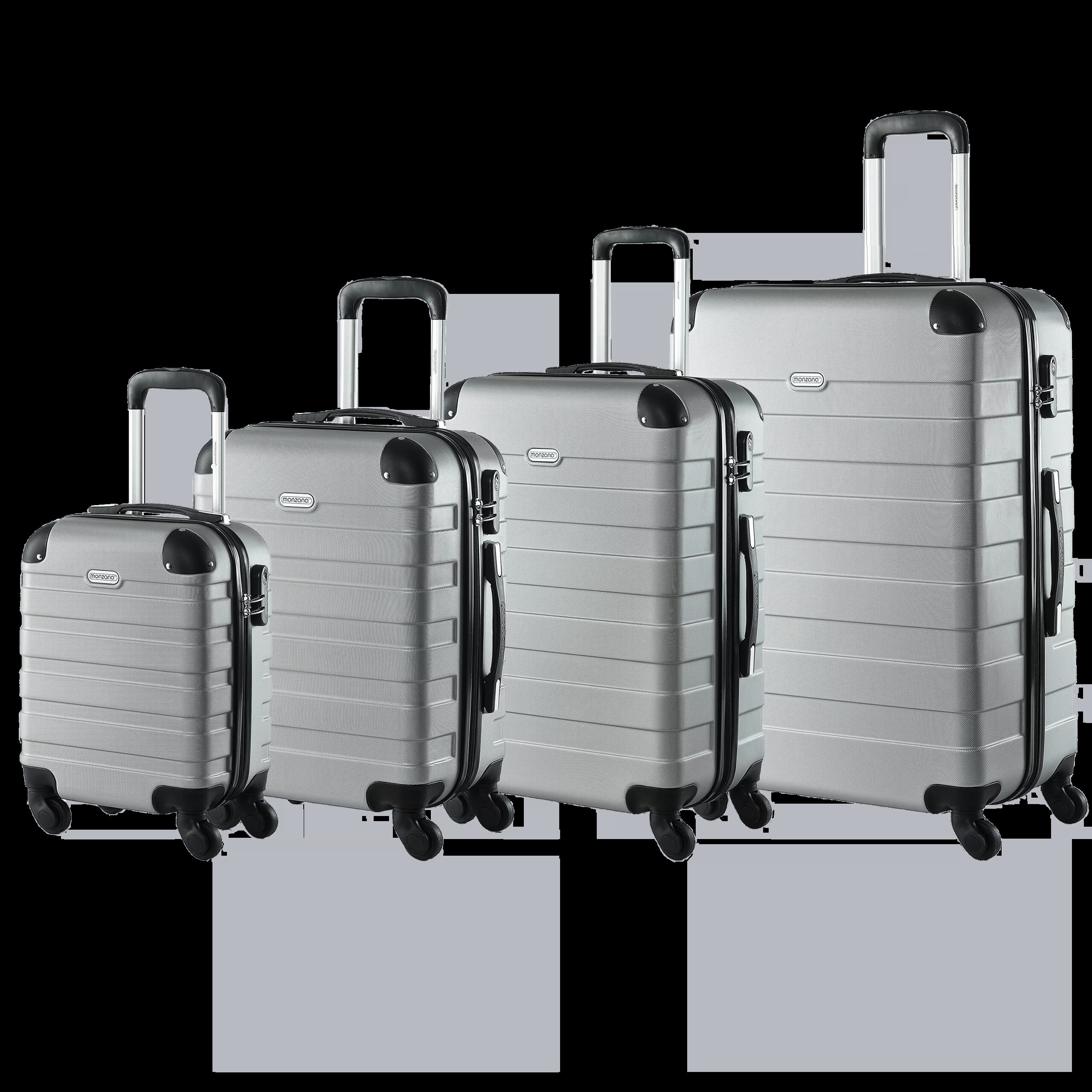 Hartschalenkofferset Essential 4-tlg Silber