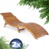 Faltbare Gartenliege 2er-Set Akazienholz FSC®-zertifiziert – Bild 2 Faltbare Gartenliege 2er-Set Akazienholz FSC®-zertifiziert – Bild 2