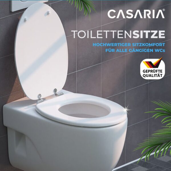 Toilettensitz Weiß mit Absenkautomatik – Bild 2