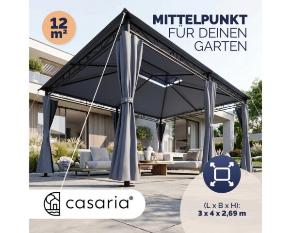 Pavillon Topas Anthrazit 3x4m UV-Schutz 50+ – Bild 2 Pavillon Topas Anthrazit 3x4m UV-Schutz 50+ – Bild 2