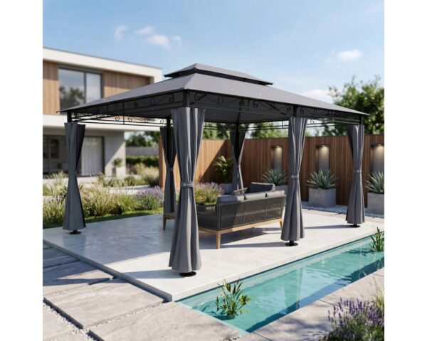 Pavillon Topas Anthrazit 3x4m UV-Schutz 50+ – Bild 3 Pavillon Topas Anthrazit 3x4m UV-Schutz 50+ – Bild 3