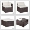 Polyrattan Ecklounge Braun/Creme dicke Rückenpolster – Bild 2 Polyrattan Ecklounge Braun/Creme dicke Rückenpolster – Bild 2