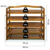 Schuhregal 2er-Set Akazienholz 82x95x26cm – Bild 2