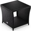 Polyrattan Beistelltisch Vedis Schwarz 45x45x40cm Polyrattan Beistelltisch Vedis Schwarz 45x45x40cm