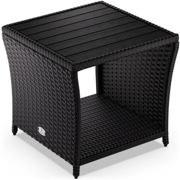 Polyrattan Beistelltisch Vedis Schwarz 45x45x40cm Polyrattan Beistelltisch Vedis Schwarz 45x45x40cm