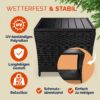 Polyrattan Beistelltisch Vedis Schwarz 45x45x40cm – Bild 2 Polyrattan Beistelltisch Vedis Schwarz 45x45x40cm – Bild 2